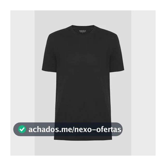 Camiseta Aramis Manga Curta Algodão Peruano Preto