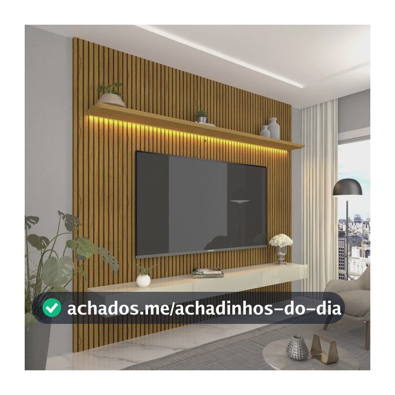 Painel Para Tv Até 90 Polegadas Impressão Ripada Com Ij Naturale