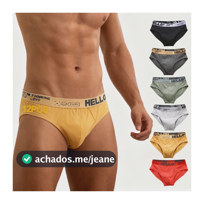 Xy 12 Cuecas Boxer Masculinas Confortáveis, Cor Mesclada, 2x Color Mezclado 1 2xl