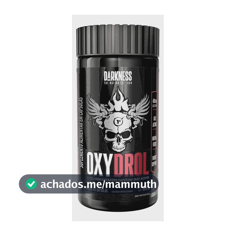 Darkness Oxydrol Termogênico Com Cafeína - 120 Cápsulas Sem Sabor