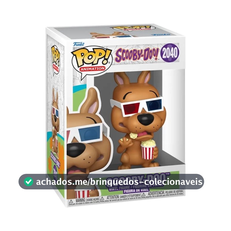 Boneco Funko Pop! Scooby Doo Com Óculos 3d candide
