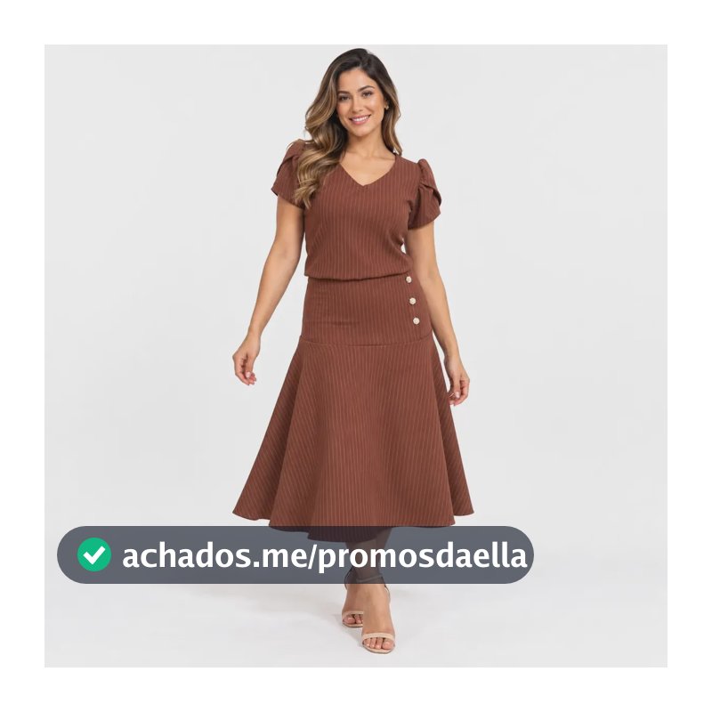 Conjunto Saia Midi e Blusa Feminina Elegante Social para Igreja Culto Trabalho Escritório e Eventos