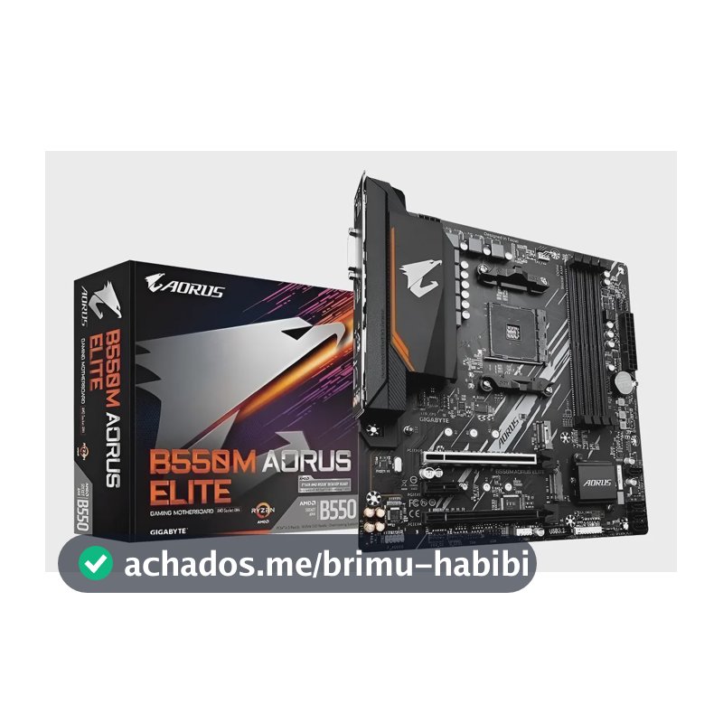 Placa-mãe Gigabyte Amd Am4 B550m Aorus Elite 4x Ddr4 Matx Preto