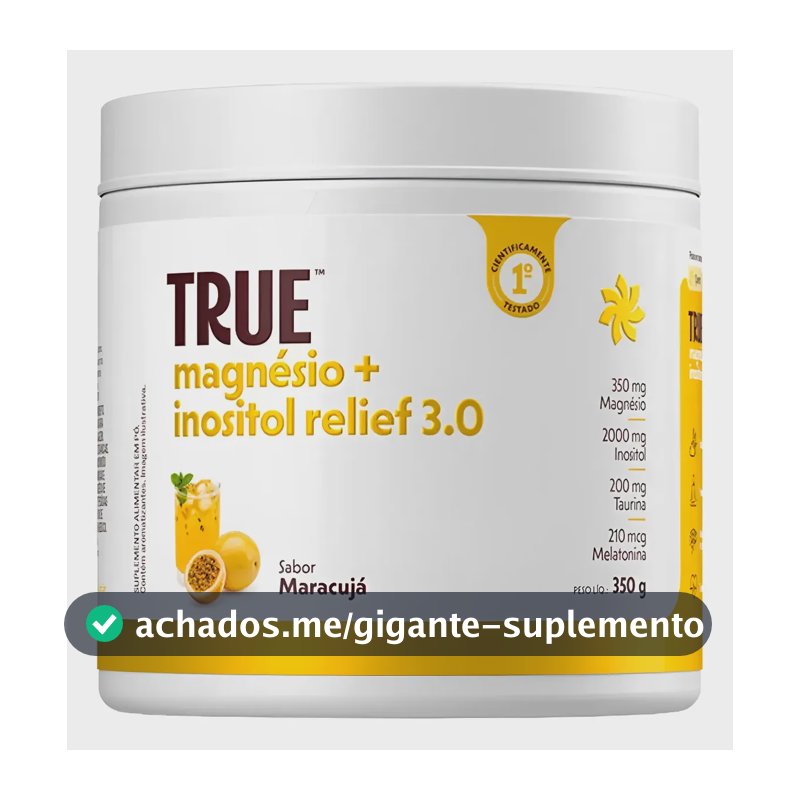 True Magnésio Inositol Relief 3.0 True Source Taurina Maracujá | 350g