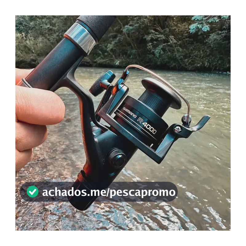 Kit Pesca Profissional Shimano Molinete 4000 + Vara 1,98m Preto