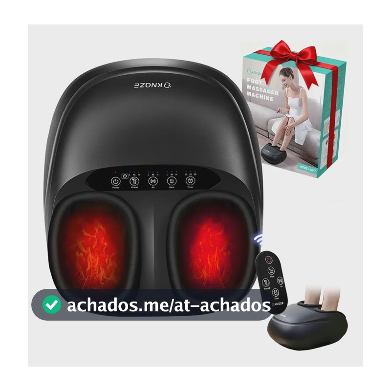 Massageador Para Os Pes Shiatsu Massageador Eletrico Preto