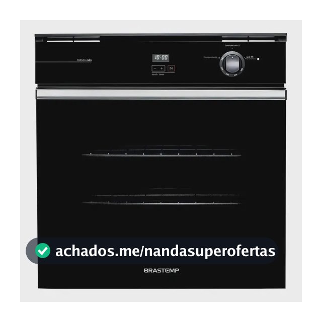 Forno de Embutir a Gás Brastemp 78L Preto Grill - BOA84AE