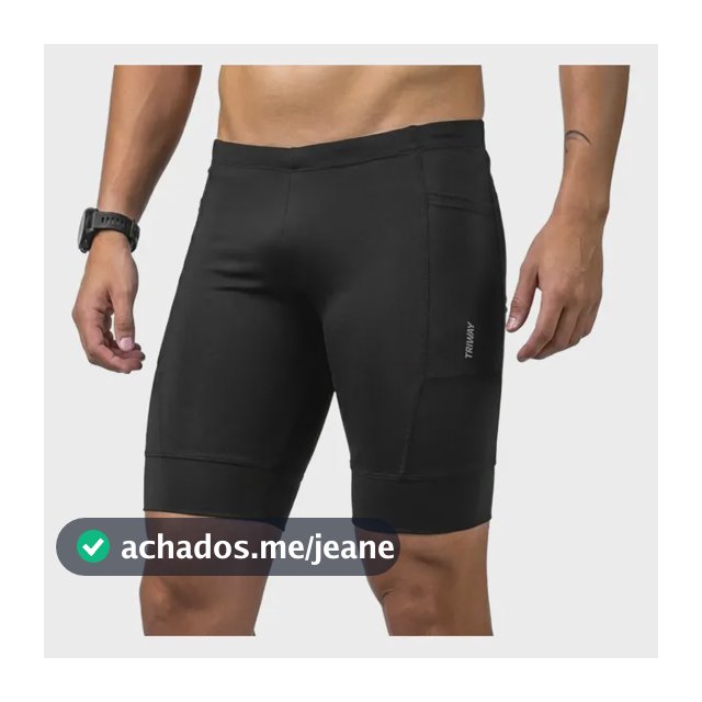 Bermuda De Corrida Masculina Compressão Bolsos Triway Sports