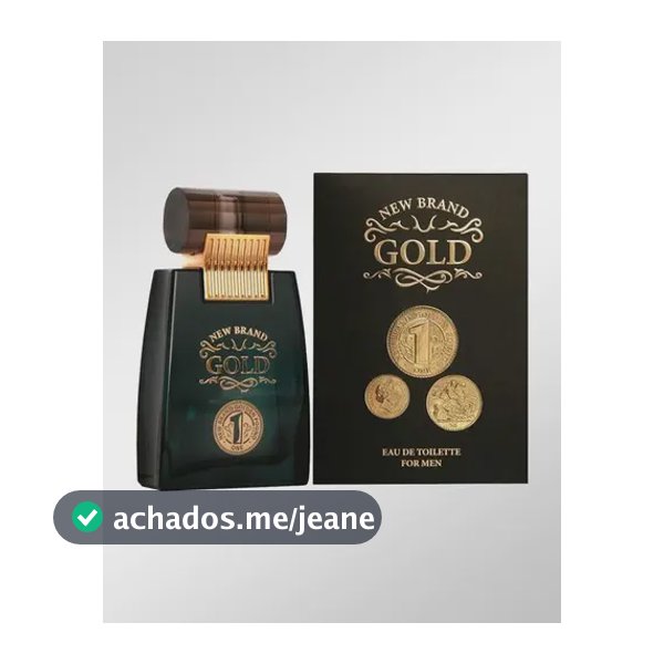Eau de Toilette New Brand Gold Masculino 100ml Floral Frutal Amadeirado