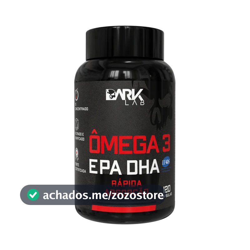 Ômega 3 EPA DHA Dark Lab em cápsula Sem sabor de 120 un