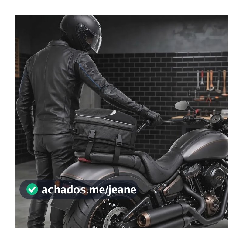 Bolsa Expansiva Alforge Garupa Com Capa Impermeável 21l Moto