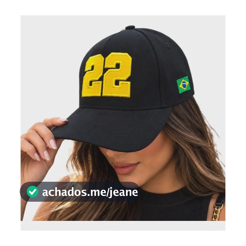 Boné 22 Trucker De Brim Bordado Brasil 2 Cores Unissex Preto Un