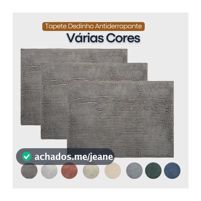 Kit 3 Tapetes Banheiro Dedinho Antiderrapante Macio Bolinha