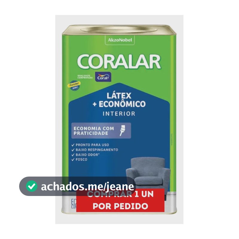 Coral Coralar Tinta Látex + Econômico 18l Branco Gelo Branco/gelo Fosco