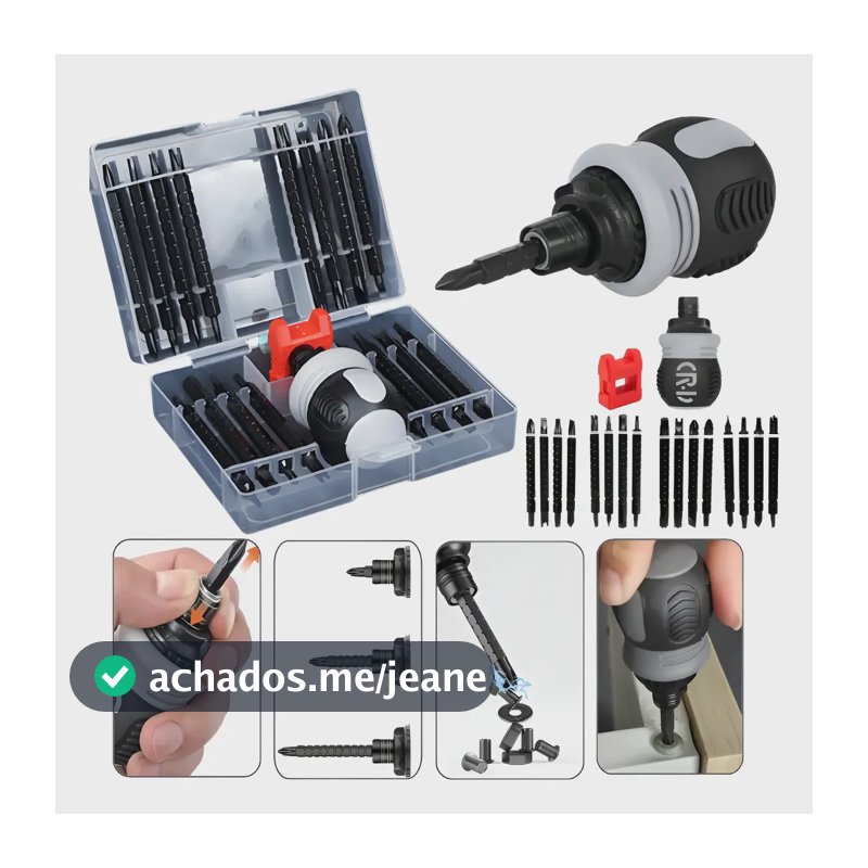 Jogo Chave De Fenda Cotoco Philips Allen Magnético Crv 34pçs 34 Em 1