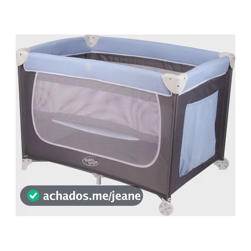 Berço Compacto Confort Bebê Cercado Chiqueirinho Rosa Cor Azul