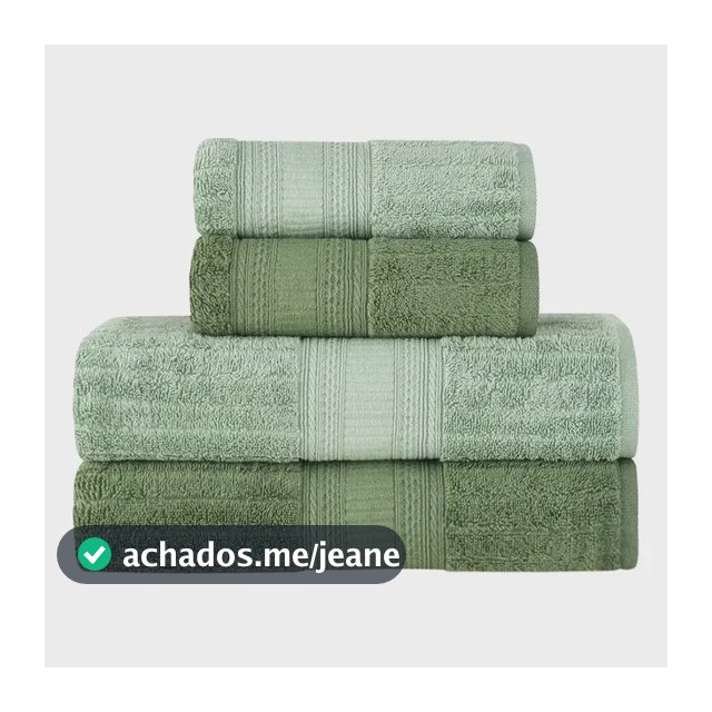 Jogo de Toalhas Buddemeyer Atena Fio Penteado Banho Verde/Verde Claro 4 peças