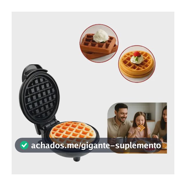 Mini Máquina De Fazer Waffle Panqueca Elétrica Portátil 110v