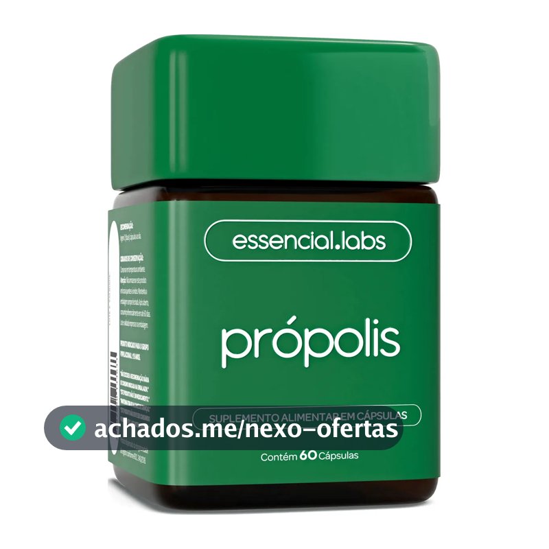 PRÓPOLIS VERDE com 1000mg por dose - Extrato com Máxima Absorção e Concentração - 60 Cápsulas