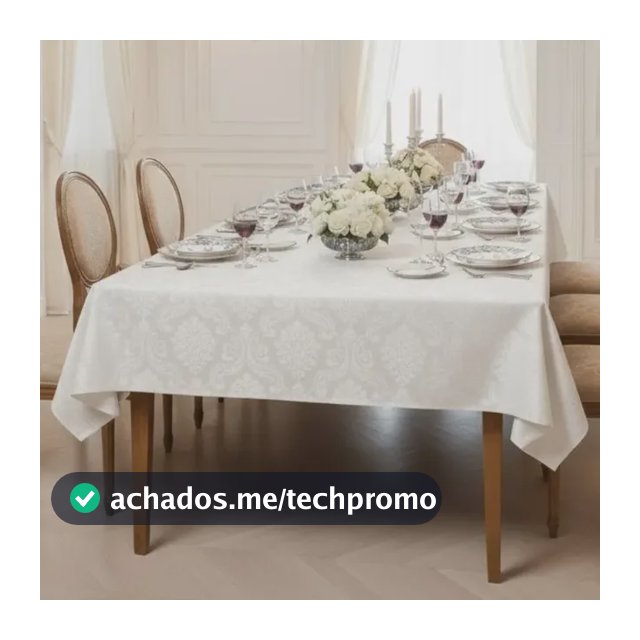 Toalha Mesa Jacquard Luxo 6 Lugares Retangular Tecido Grosso
