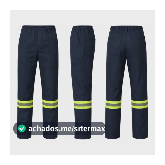 Calça De Brim Uniforme Profissional Com Faixa Refletiva