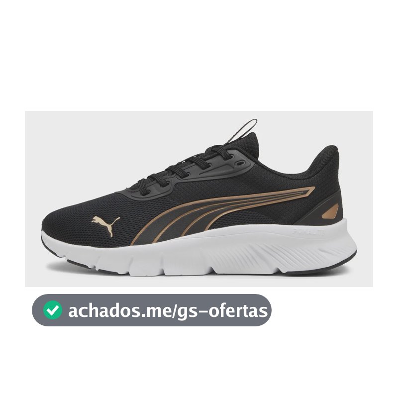 Tênis Flexfocuslite Modern Feminino Bpd Puma Preto E Dourado 34 Br
