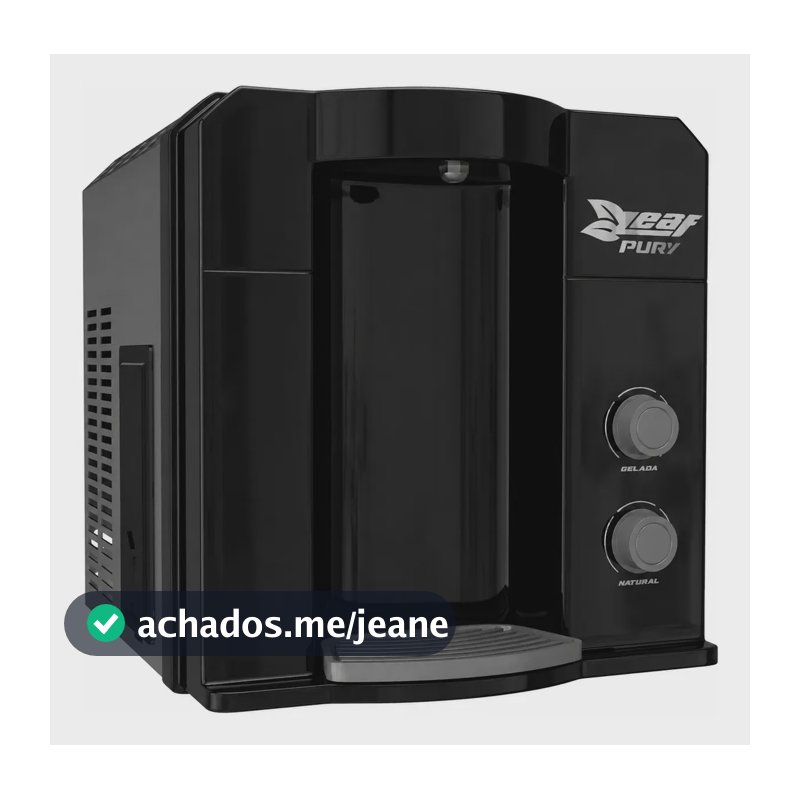 Purificador Água Refrigerado Por Compressor Leaf Pury Cor Preto