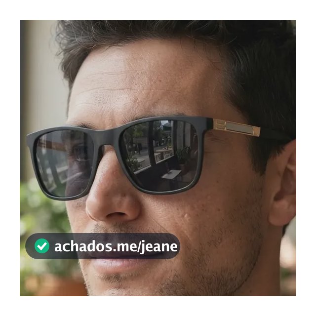Óculos De Sol Masculino Armação Preta Dourado Lente Escura Cinza-escuro Preto Preto Com Detalhes Dourados
