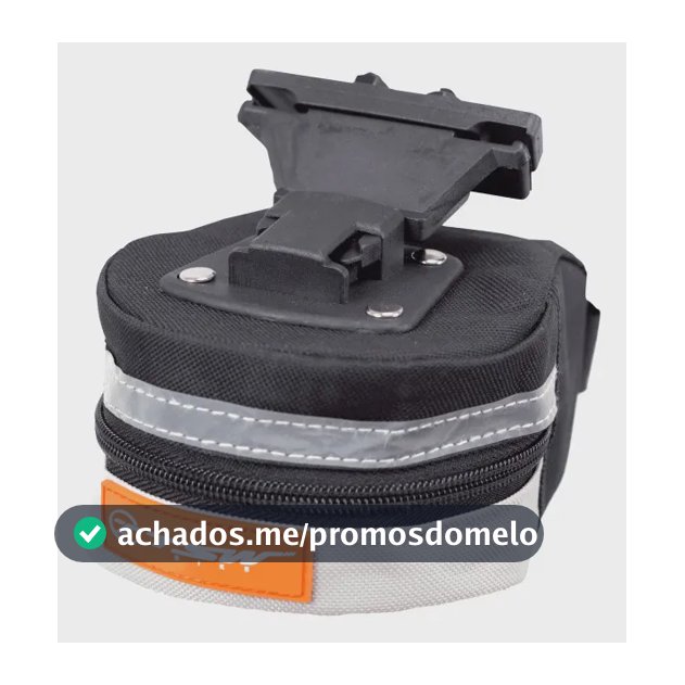 Bolsa De Selim Modelo 04 Tsw Com Engate Rápido Para Bike Cor Preto cinza