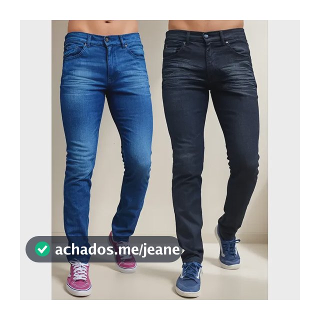 Kit Com 2 Calças Jeans Masculina Slim Elastano Premium