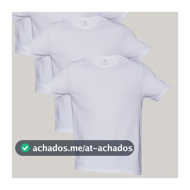 Kit 5 Camisetas Básicas Masculinas Algodão Branca Hering  Branco Xg Liso