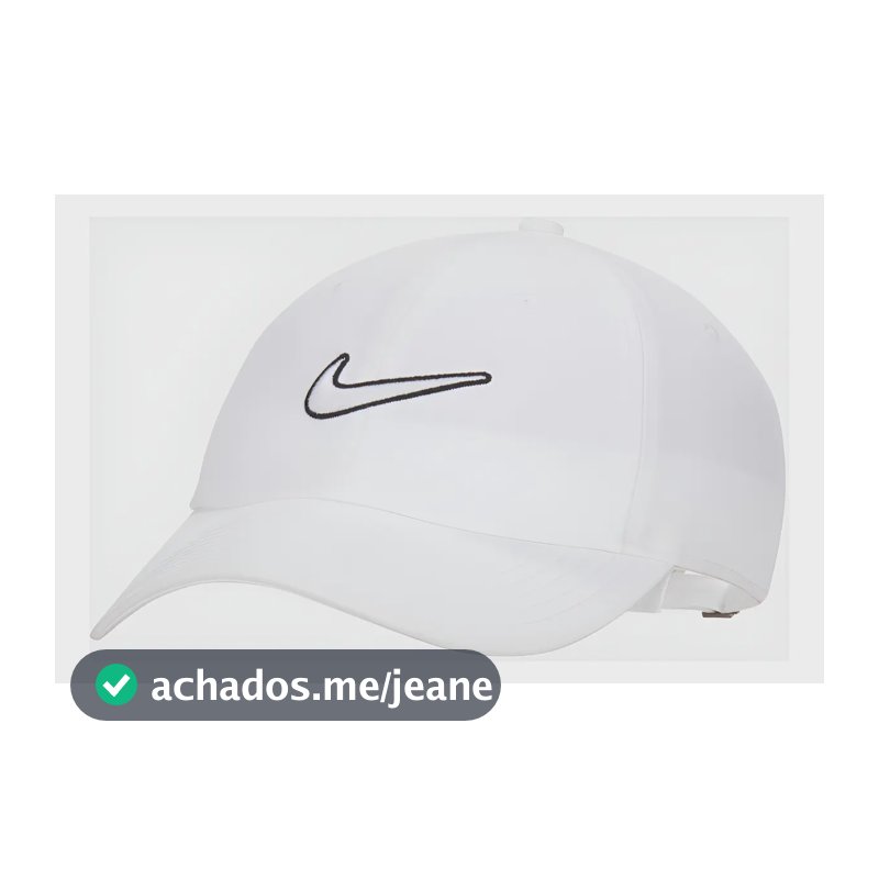 Boné Nike Club Swoosh Unissex Cor Branco Preto Tamanho M/g