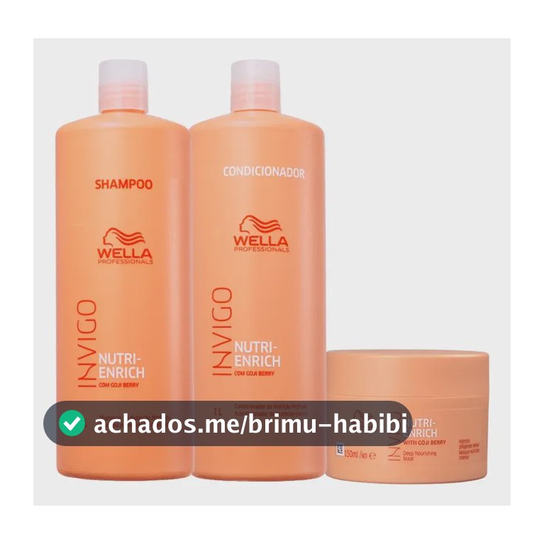 Wella Invigo Nutri Enrich Kit Shampoo/Condicionador 1l, Máscara 150ml