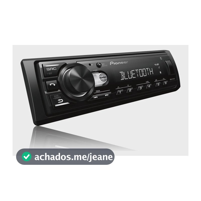 Pioneer MVHS235BT som automotivo usb bluetooth 5.0 rádio fm potência 4x23w rms