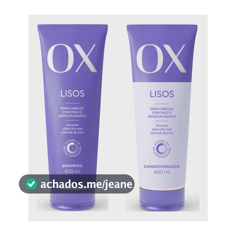 Kit Ox Lisos Shampoo E Condicionador 400ml
