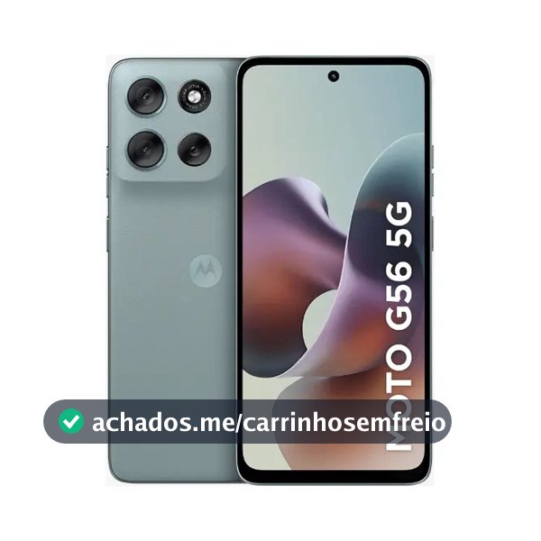 Smartphone Motorola Moto G56 5g - 256gb 8gb Ram+8gb Ram Boost, Camera 50mp Sony Lytia 600 Ultrarresistencia Militar e Ip68 + Ip69 - Cinza