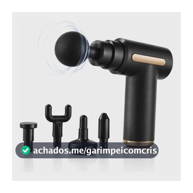 Massageador Pistola Elétrica Profissional Muscular Portátil 127/220v Preto