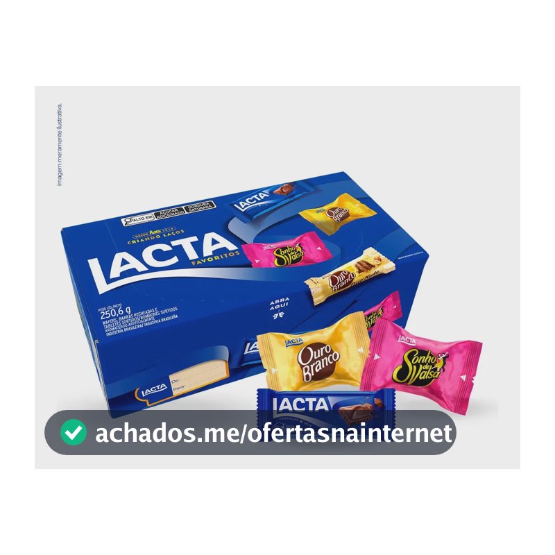 Caixa de Variedades Lacta Favoritos 250,6g