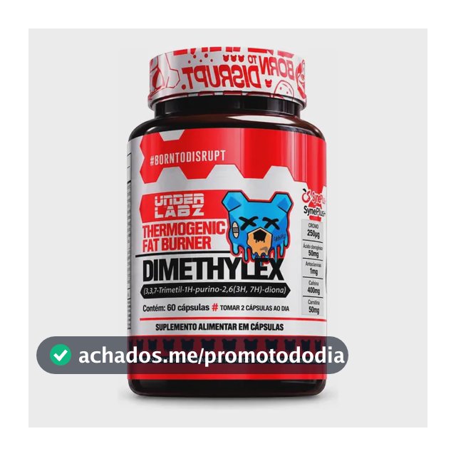 Under Labz Termogênico Cafeína Dimethylex Cápsula Sem Sabor