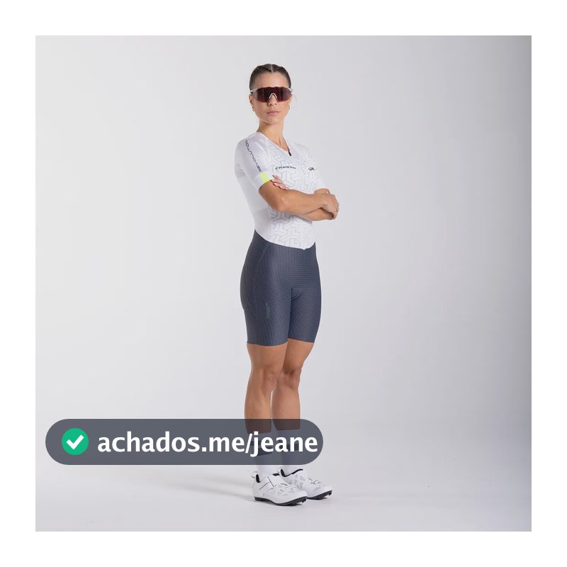 Macaquinho Triathlon C/ Manga Carbon Woom Revolution Ice Ii Branco P