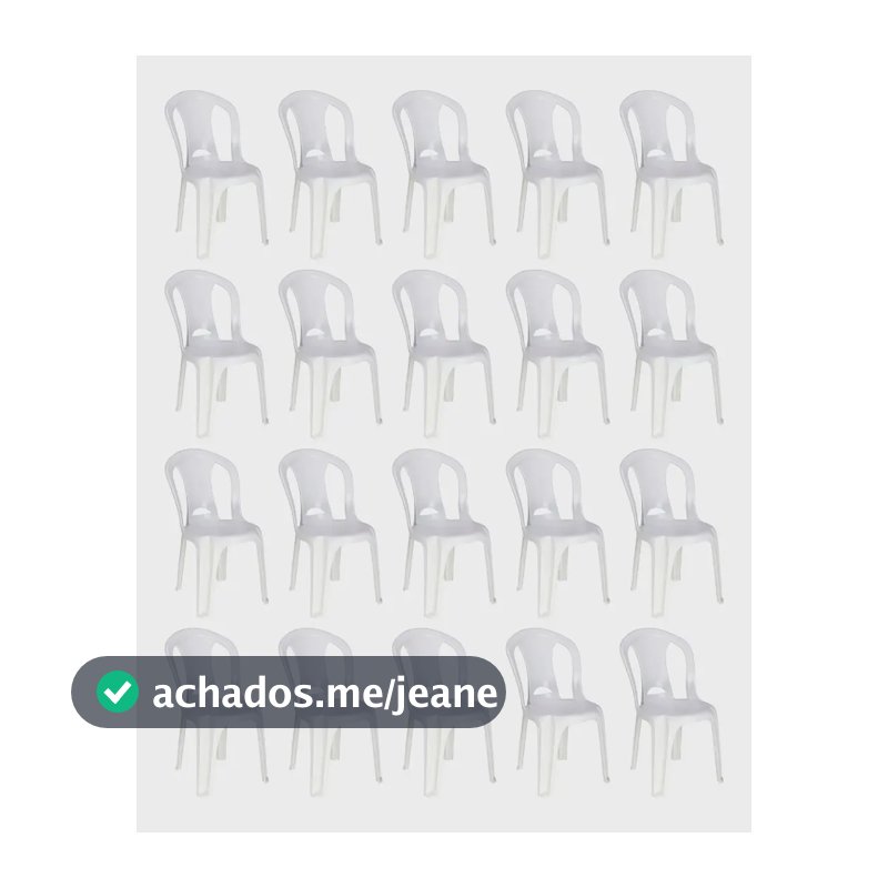 Kit 20 Cadeiras Branca Búzios Tramontina 154kg. - Buzios - Branco - Branco