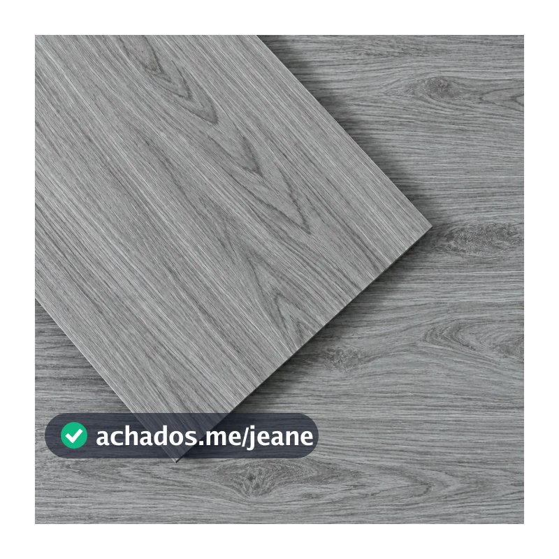 Piso Vinilico Autocolante Régua Madeira Adesivo 1,25m2 Cinza