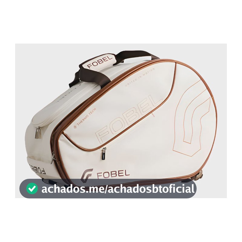 Raqueteira De Beach Tennis Fobel Snow 2025 Bege