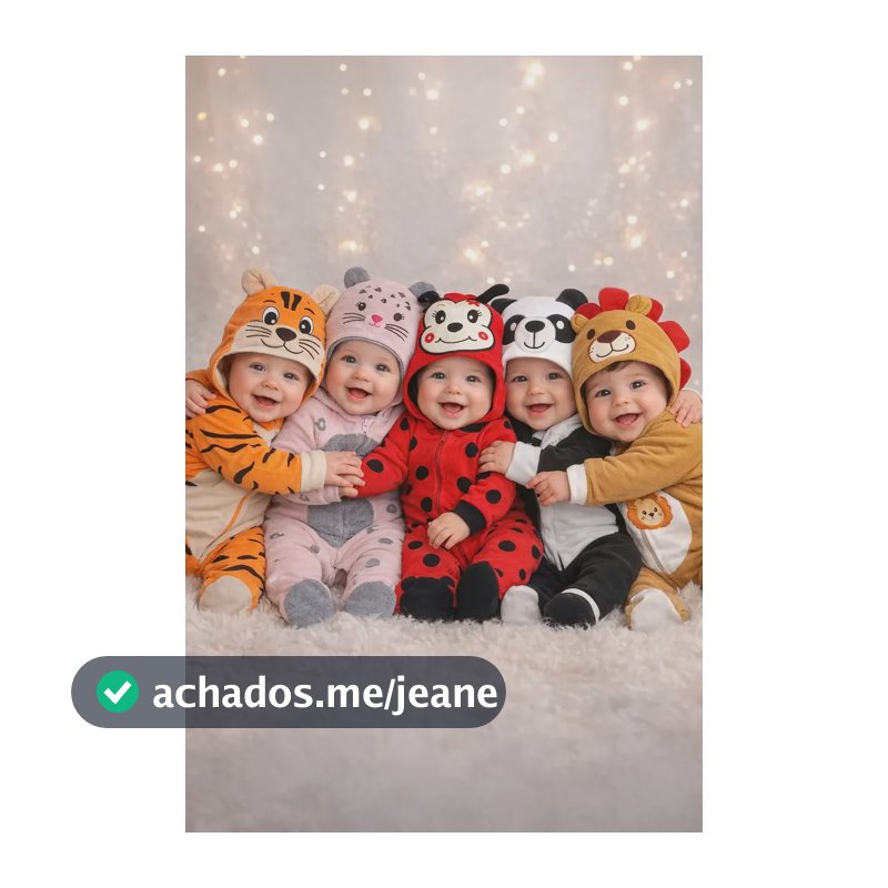 Macacão De Bebê Fantasia Menino Menina 100% Algodão Safari Joaninha Rn (0-1 Mes)