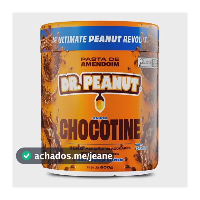 Melhor Pasta De Amendoim Dr. Peanut Com Whey Protein 600g Sabor Chocotine