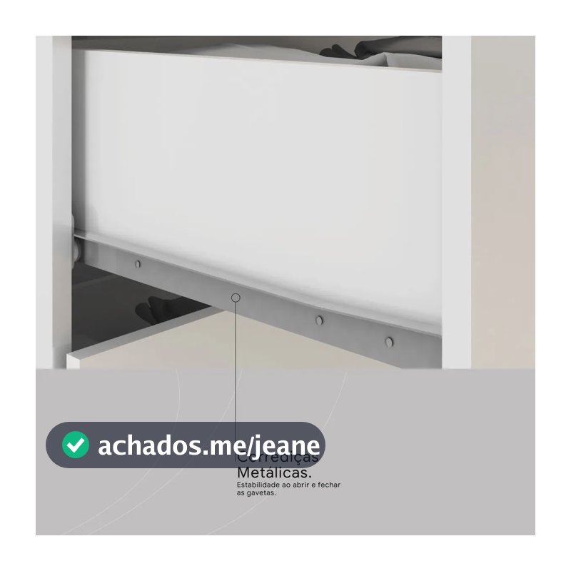Escrivaninha Com 1 Porta 1 Gaveta Vitória Branco Demóbile