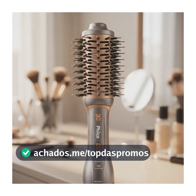 Escova Secadora Philco Pes19sg 3 Acessórios 1300w Cor Prata