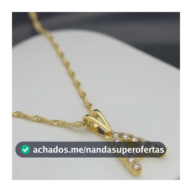Colar Letra Feminino Folheado Ouro 18k Presente Luxo
