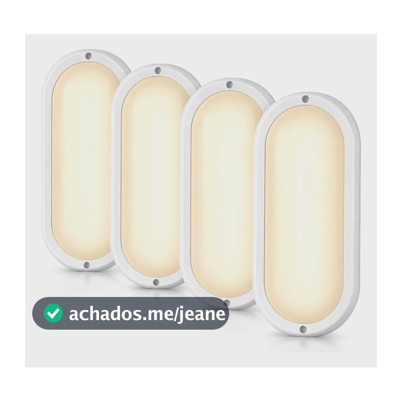 Kit 4 Luminárias Tartaruga Phare Branca 24w Taschibra Ip65 127/220 Branco
