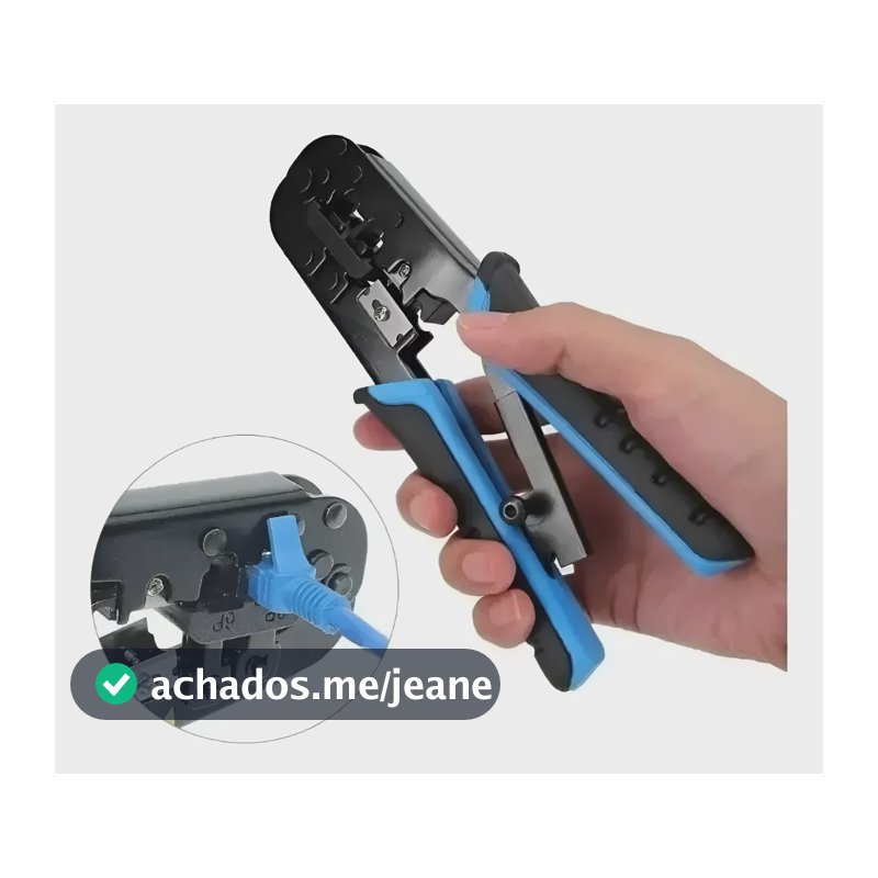 Alicate Rj45 Rj11 Rj12 Crimpagem Com Catrata Resistente Giga